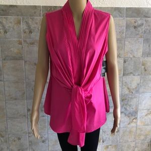 Alfani Hot Pink Tailored Career blouse.